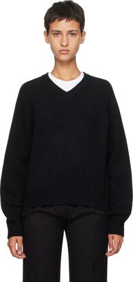 Dunst Black V-Neck Sweater