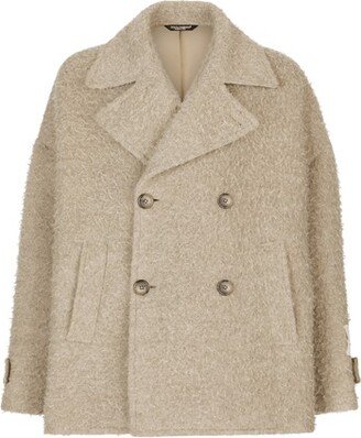 Wool and cotton pea coat