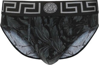 Baroque-Print Cotton Briefs