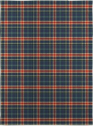 Fleece Photo Blankets: Navy Blue And Pine Plaid Blanket, Fleece, 30X40, Multicolor