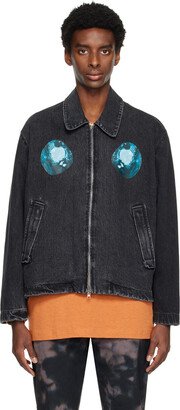 Black 'Blue Cells' Denim Jacket