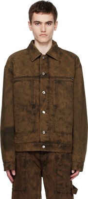 Brown Button Denim Jacket