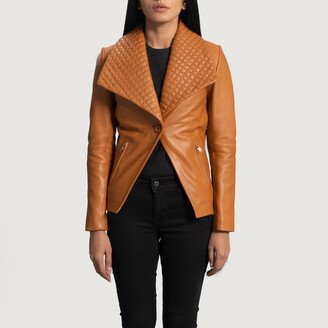 Lee Tan Brown Leather Blazer