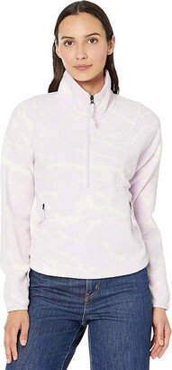 Printed TKA Attitude 1/4 Zip Fleece (Lavender Fog Mountain Splatter Print) Women's Clothing