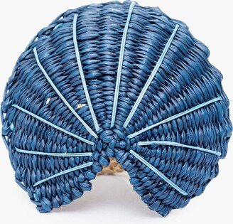 Coro Cora Blue Shell Napkin Rings Set of 4