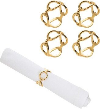 Gold Chain Link Napkin Ring, Set of 4