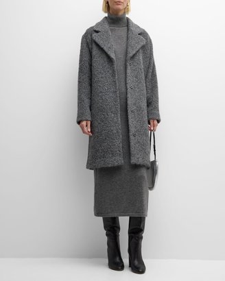 Missy Alpaca Boucle Notch-Collar Coat