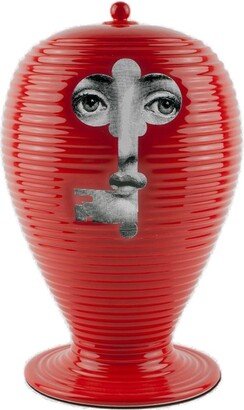 Face Key Hole Printed Vase