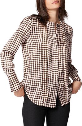 Lilli Tie Neck Polka Dot Silk Blouse