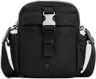 Buckled Zip-Up Crossbody Bag