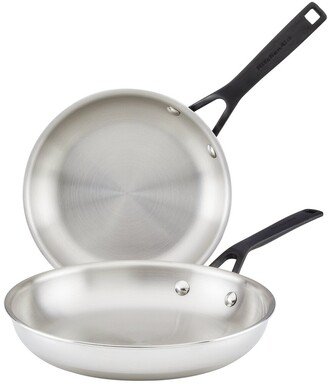 5-Ply Clad Stainless Steel Induction Frying Pan Set