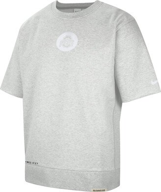 Ohio State Standard Issue Men's Dri-FIT College Cutoff Crew-Neck Top in Grey