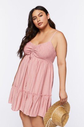 Plus Size Ruched Cami Mini Dress