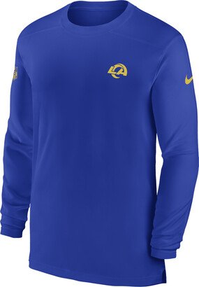 Men's Dri-FIT Sideline Coach (NFL Los Angeles Rams) Long-Sleeve Top in Blue