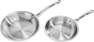 Professional Tri-Ply 18/10 Stainless Steel 2 Piece Fry Pan Set