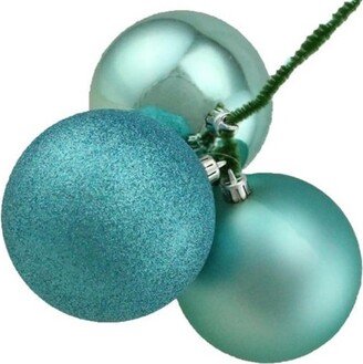 100mm Turquoise Ball Cluster X3