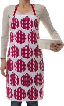 Rosh Hashanah Pomegranate Design Cotton Mix Cooking Apron Unique Judaica Item Great Jewish New Year Gift