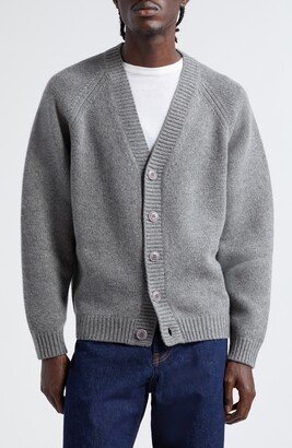 Target Intarsia Wool & Cotton Blend V-Neck Cardigan