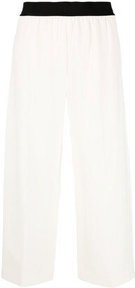 Wide-Leg Cropped Trousers-AD