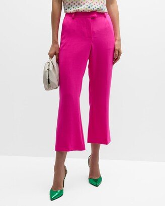 Maison Common Flared Wool-Blend Crop Pants