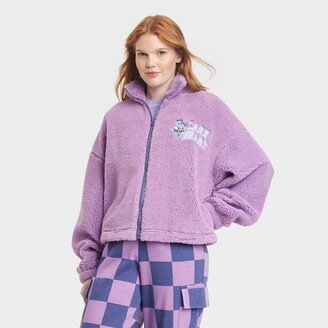 Women's Care Bears Graphic Faux-Fur Jacket - Purple