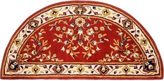 56 Long Minuteman International Oriental Half Round Hearth Rug Burgundy - ACHLA Designs