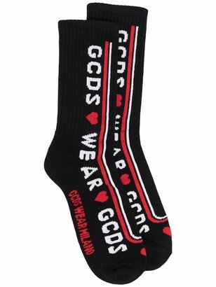 Logo-Print Socks-AD