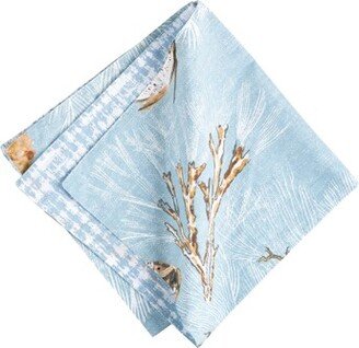 Meraki Island Reversible Blue Coastal Napkin Set of 6