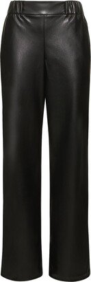 Koa faux leather straight pants