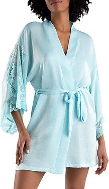 Lilith Lace Trim Wrap Robe