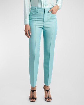 Tailored Straight-Leg Wool Trousers