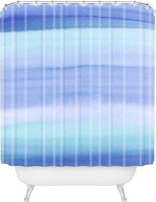 Amy Sia Ombre Blue Shower Curtain Blue