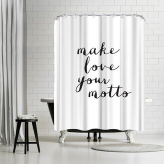 71 x 74 Shower Curtain, Make Love Your Motto by Motivated Type