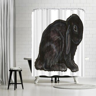 71 x 74 Shower Curtain, Dwarf Lop by Sally Pattrick