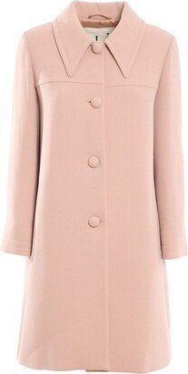 Button-Up Flared Coat