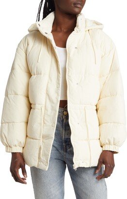 Tie Waist Puffer Coat