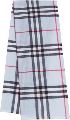 Vintage Check Frayed Edge Scarf-AA