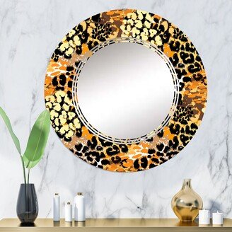 Designart 'Leopard Fashion I' Printed Animals Leopard Wall Mirror