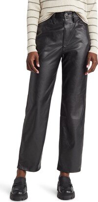 The Perfect High Waist Straight Leg Faux Leather Pants