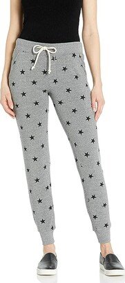 Printed Fleece Jogger (Eco Grey Stars) Women's Jumpsuit & Rompers One Piece