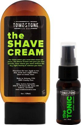 Tombstone For Men The Tonic Post-Shave Cooling Relief After Shave & The Shave Cream Set-AA