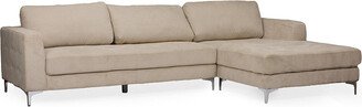 Design Studios Agnew Leather Right Facing Sectional Sofa