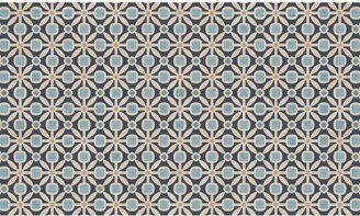 FlorArt Dwight Low Profile Easy Clean Kitchen Mat Blue/Beige