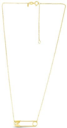 14K Safety Pin Necklace