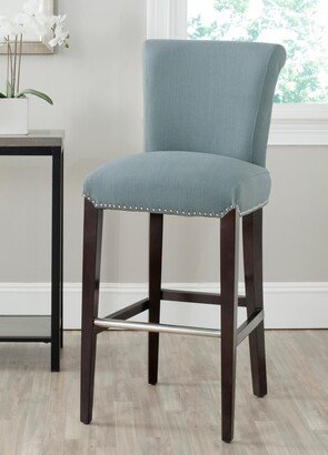 Seth Sky Blue 29-inch Nailhead Trim Bar Stool - 18.7 x 23.2 x 43.5