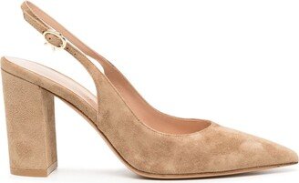 Camoscio 100mm slingback pumps