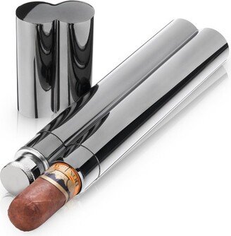 Warren: Gunmetal Cigar Holder and Flask