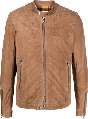 Zip-Up Suede Jacket-AC