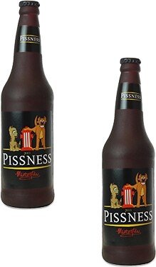 Silly Squeaker Beer Bottle Pissness, 2-Pack Dog Toys