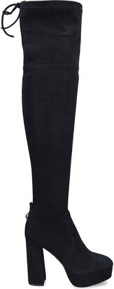 115mm Pierra platform-sole knee-length boots